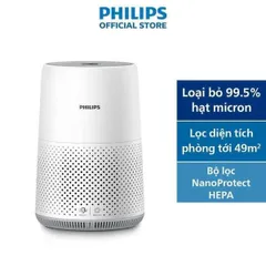 Máy lọc không khí Philips AC0850/20 - Công nghệ 3 lớp Nano Protect HEPA, Lọc bụi mịn PM2.5 cho phòng dưới 49m², Điều khiển qua ứng dụng smartphone