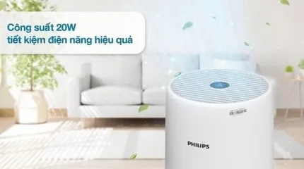 Máy lọc không khí Philips AC0850/20 - Công nghệ 3 lớp Nano Protect HEPA, Lọc bụi mịn PM2.5 cho phòng dưới 49m², Điều khiển qua ứng dụng smartphone