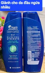 Dầu Gội Head & Shoulders Clinical Strength Xanh Lá 400ml - Giúp Sạch Gàu, Ngăn Ngứa, Chăm Sóc Tóc Khỏe Mạnh, Hàng Mỹ