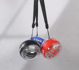 Bóng tập cổ tay Gyro Ball có đèn kèm chống sốc, tự khởi động , thư giãn tăng sức mạnh tay - Vuabinhnuoc