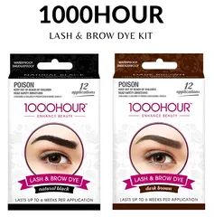 Bộ Nhuộm Lông Mày Và Mi 1000 Hour - Dễ Dàng Tự Nhuộm Tại Nhà, Bền Màu Suốt 6 Tuần, Chống Thấm Nước, Chuyên Dụng Cho Phái Đẹp