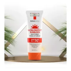 Kem Chống Nắng Kháng Nước Trắng Da Nâng Tone Maxbeau Ultra Protect 70ml - SPF50+ PA+++ Bảo Vệ Da Khỏi Tia UV