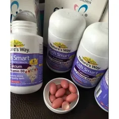 Kẹo dẻo vị dâu sữa bổ sung Canxi D3 Nature’s Way Kids Smart Calcium + Vitamin D3 50 viên