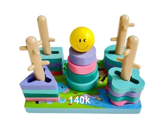 Đồ Chơi Gỗ Xếp Hình Nông Trại Đa Năng 5in1 - Đồ Chơi Giáo Dục Phát Triển Tư Duy Cho Bé 2-6 Tuổi