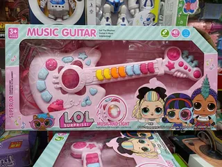 Đồ chơi đàn guitar chạy bằng pin có đèn và nhạc Music guitar LOL Surprise 665-1