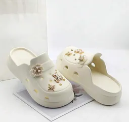 Dép Crocs Nữ Độn Đế 5cm,Chống Trơn Không Thấm Nước,Giày Cross Siêu Nhẹ