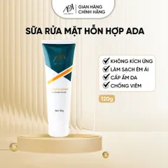 Sữa rửa mặt hỗn hợp ADA 120g không bọt, làm sạch sâu thông thoáng lỗ chân lông, cấp ẩm, phục hồi
