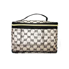 Túi đựng mỹ phẩm cao cấp Care4U họa tiết sang trọng 21x12x13 cm - Chất liệu chống nước, thiết kế thời trang, tiện lợi cho du lịch