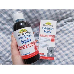 Siro Bổ Sung Vitamin Tổng Hợp và Sắt Nature's Way Kids Smart Liquid Multi + Iron 200ml - Hỗ Trợ Phát Triển Toàn Diện Cho Trẻ Em