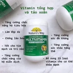 Vitamin Tổng Hợp Nature'S Way Complete Daily Multivitamin 200 Viên - Bổ Sung Vitamin A, C, D, E, Hỗ Trợ Sức Khỏe Mỗi Ngày