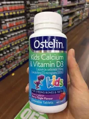 Ostelin Kids Calcium & Vitamin D3 - Viên Nhai Canxi Khủng Long Dễ Thương Cho Bé Từ 2 Tuổi - Hỗ Trợ Phát Triển Xương Răng Chắc Khỏe