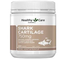Viên Uống Healthy Care Shark Cartilage 750Mg - Hỗ Trợ Sức Khỏe Xương Khớp, Giảm Đau Viêm, Tăng Cường Miễn Dịch - Hộp 200 Viên