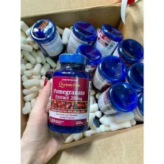 Viên Uống Lựu Chống Nắng Pomegranate Extract 250mg Puritan's Pride - Bảo Vệ Da Khỏi Tia UV, Cung Cấp Độ Ẩm, 120 Viên