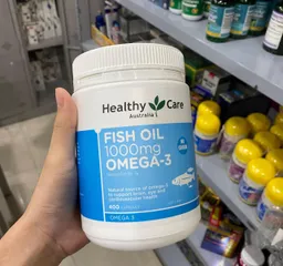 Dầu Cá Fish Oil 1000mg Omega 3 Healthy Care - 400 Viên Hỗ Trợ Tim Mạch và Não Bộ, Bổ Sung Omega 3 Tự Nhiên Từ Úc