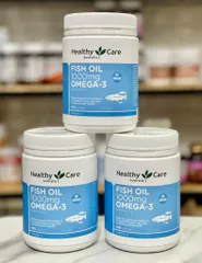 Dầu Cá Fish Oil 1000mg Omega 3 Healthy Care - 400 Viên Hỗ Trợ Tim Mạch và Não Bộ, Bổ Sung Omega 3 Tự Nhiên Từ Úc