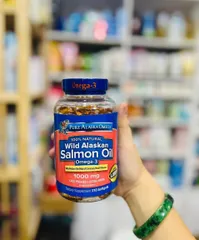 Viên Uống Dầu Cá Hồi Pure Alaska Omega-3 Wild Salmon 210 Viên 1000mg - Tăng Cường Sức Khỏe Tim Mạch và Tinh Thần Minh Mẫn