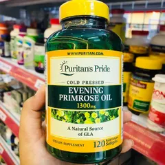 Viên uống tinh dầu hoa anh thảo Evening Primose Oil 1300mg Puritan's Pride Mỹ - Cải thiện sức khỏe sinh lý và làn da tự nhiên 120 viên