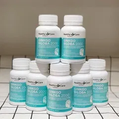 Viên Uống Bổ Não Healthy Care Ginkgo Biloba 2000mg - Hỗ Trợ Tăng Cường Trí Nhớ, Cải Thiện Tập Trung, 100 Viên Úc