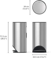 Thùng Rác Có Bàn Đạp Joseph Joseph Arc™ 30L - Thiết Kế Sang Trọng Bằng Inox, Tiện Ích Đáo Xuân Ép Rác, Phù Hợp Với Không Gian Hiện Đại