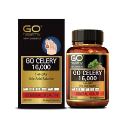 Viên uống giảm đau Gút GO Celery 16000mg - Hỗ trợ giảm acid uric nhập khẩu New Zealand (60 viên)