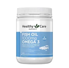 Dầu Cá Omega 3 Healthy Care 1000mg - 400 Viên Hỗ Trợ Sức Khỏe Tim Mạch, Tăng Cường Trí Nhớ, Làm Đẹp Da - Sản Phẩm Úc Chính Hãng