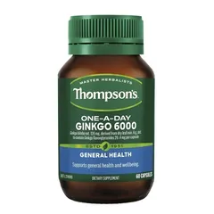 Viên bổ não Thompson's One A Day Ginkgo 6000mg - Hỗ trợ trí nhớ và tuần hoàn não - 60 viên của Úc