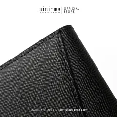 Ví thẻ MINI-MO da bò SAFFIANO, dáng đứng 6 ngăn thẻ, thiết kế đơn giản, thanh lịch, CH-03