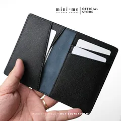 Ví thẻ MINI-MO da bò SAFFIANO, dáng đứng 6 ngăn thẻ, thiết kế đơn giản, thanh lịch, CH-03