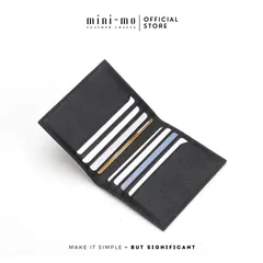 Ví thẻ MINI-MO da bò SAFFIANO, dáng đứng 9 ngăn thẻ, thiết kế đơn giản, thanh lịch, CH-02