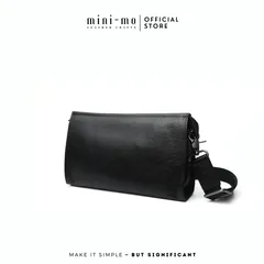 Túi Đeo Chéo MINI-MO M-YTHICAL Da Bò Black Patent Cao Cấp, Phong Cách Trẻ Trung Hiện Đại. SBAG-03