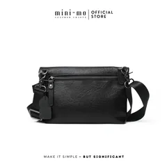 Túi Đeo Chéo MINI-MO TOP FOLDED Da Bò Black Patent Cao Cấp, Phong Cách Trẻ Trung Hiện Đại. SBAG-02