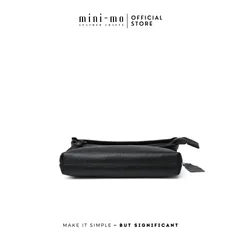 Túi Đeo Chéo MINI-MO TOP FOLDED Da Bò Black Patent Cao Cấp, Phong Cách Trẻ Trung Hiện Đại. SBAG-02