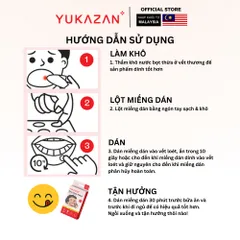 Miếng Dán Nhiệt Miệng Yukazan- Giảm Đau Vết Thương Trong Miệng - Hộp 6 Miếng