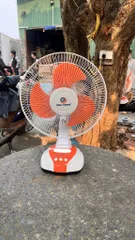 Quạt Bàn Tích Điện 12 Inch EASY POWER EP-2112A - Chạy Điện 220V và Năng Lượng Mặt Trời, Đèn LED, Cổng Sạc Điện Thoại