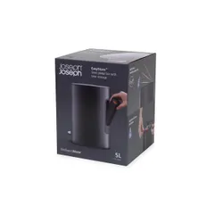 Thùng rác Joseph Joseph EasyStore Luxe Steel Pedal Bin 5L màu đen nhám - Thùng rác cao cấp sang trọng cho phòng ngủ, phòng khách, toilet