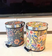 Thùng Rác Magrace Paris 12L - Inox Sang Trọng Với Họa Tiết Hoa Văn Tinh Xảo, Dễ Dàng Sử Dụng Cho Gia Đình Nhỏ