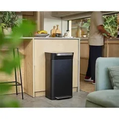 Thùng Rác Tự Động Joseph Joseph 30146 - 30 Lít, Thiết Kế Sang Trọng, Hệ Thống Nén Rác Tiết Kiệm Không Gian và Thân Thiện Môi Trường