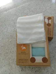 Khăn Sữa Sợi Tre Lụa Organic Manny - Bộ 5 Khăn Cao Cấp Cho Bé - An Toàn, Mềm Mịn, Thấm Hút Tốt