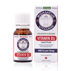 BioAmicus Vitamin D3 - Bổ sung Vitamin D3 10.3ml cho trẻ, Hỗ trợ phát triển xương và hấp thu canxi, Dễ sử dụng hàng ngày
