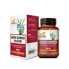 Viên Uống Canxi Hữu Cơ Tảo Biển Nutri Seaweed Calcium 60 Viên - Hỗ Trợ Xương Chắc Khỏe, Vitamin D3 K2, Sản Xuất New Zealand