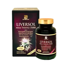 Viên Uống Bổ Gan Dr Natural Liversol Milk Thistle 35000 - Hỗ Trợ Chức Năng Gan, Giải Độc Gan Hiệu Quả, 60 Viên