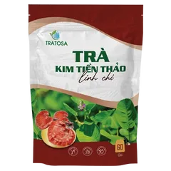 Trà Kim Tiền Thảo Linh Chi TRATOSA 8 Vị Hỗ Trợ Sỏi Thận và Viêm Tiết Niệu - Thảo Mộc Giúp Thanh Nhiệt, Giải Độc, Cải Thiện Sức Khỏe Thận