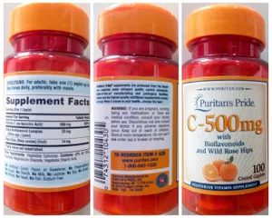 Viên Uống Vitamin C Puritan's Pride 500mg 100 Viên - Tăng Đề Kháng, Làm Đẹp Da, Hàng Nhập Mỹ chính hãng
