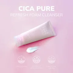 Sữa Rửa Mặt INVU Cica Pure Refresh Foam Cleanser 150ml - Dành Cho Da Nhạy Cảm, Làm Sạch Dịu Nhẹ, Dưỡng Ẩm Tự Nhiên.