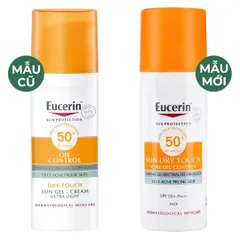 Kem Chống Nắng Eucerin Kiềm Dầu & Ngừa Mụn 50ml Sun Dry Touch Acne Oil Control SPF 50+