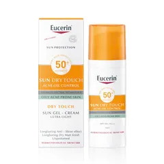Kem Chống Nắng Eucerin Kiềm Dầu & Ngừa Mụn 50ml Sun Dry Touch Acne Oil Control SPF 50+
