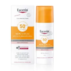 Kem Chống Nắng Eucerin Sun Serum SPF 50+ 50ml - Giúp Sáng Da, Bảo Vệ Tia UV, Giảm Thâm Nám, Phù Hợp Mọi Loại Da
