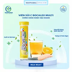 Viên Sủi Bocalex Multi Vitamin C & B - Tăng Cường Sức Đề Kháng, Chống Mệt Mỏi, Phục Hồi Nhanh, Tiện Dụng Cho Cả Gia Đình (20 Viên)