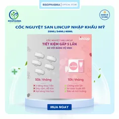 Cốc Nguyệt San Lincup Chính Hãng Nhập Khẩu Mỹ - Mềm Mại, Chống Tràn, Tiện Lợi 25ml/34ml/40ml - Giải Pháp Hiện Đại cho Phụ Nữ