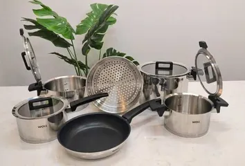 Bộ Nồi Inox Woll Concept 6 Món Made in Germany - Chất Liệu Thép Không Gỉ, Thiết Kế Hiện Đại, Độ Bền Cao, Nấu Nướng Tiện Dụng